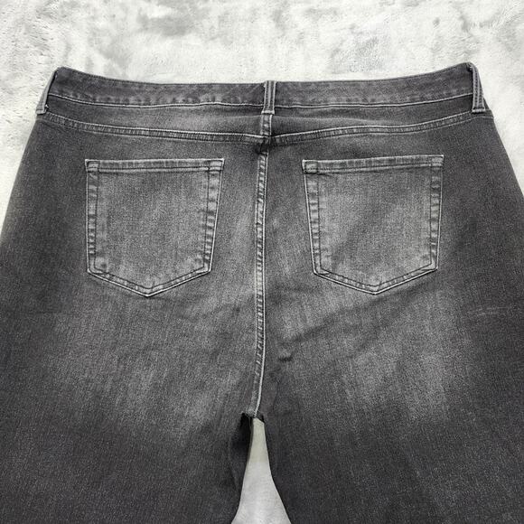 Time and Tru Jeans Womens 20 Black Faded High Rise Curvy Skinny Capri Raw Hem - Picture 4 of 11